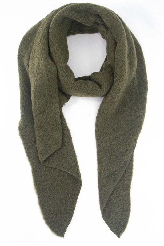 Khaki Asymmetric Heavyweight Scarf