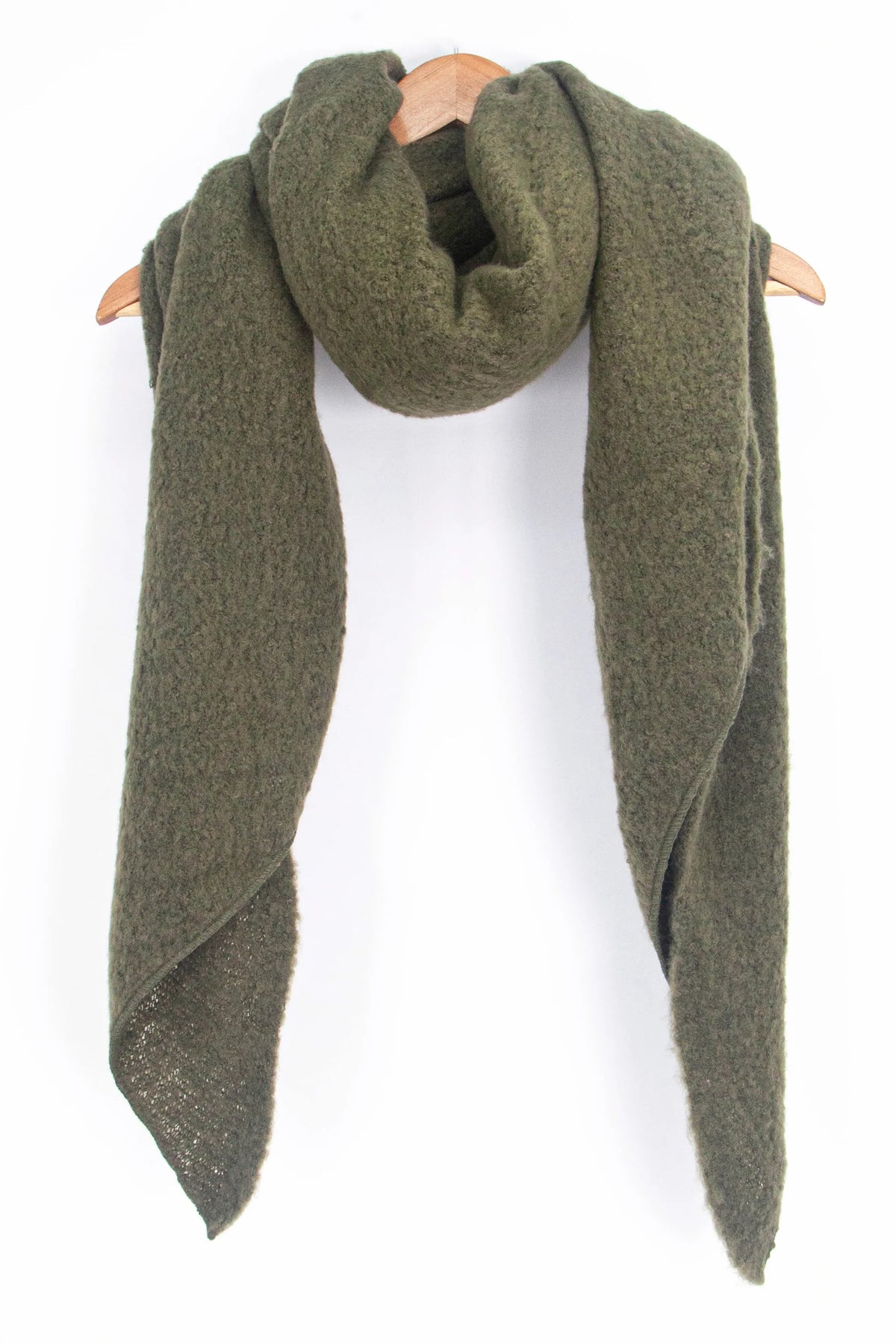 Khaki Asymmetric Heavyweight Scarf