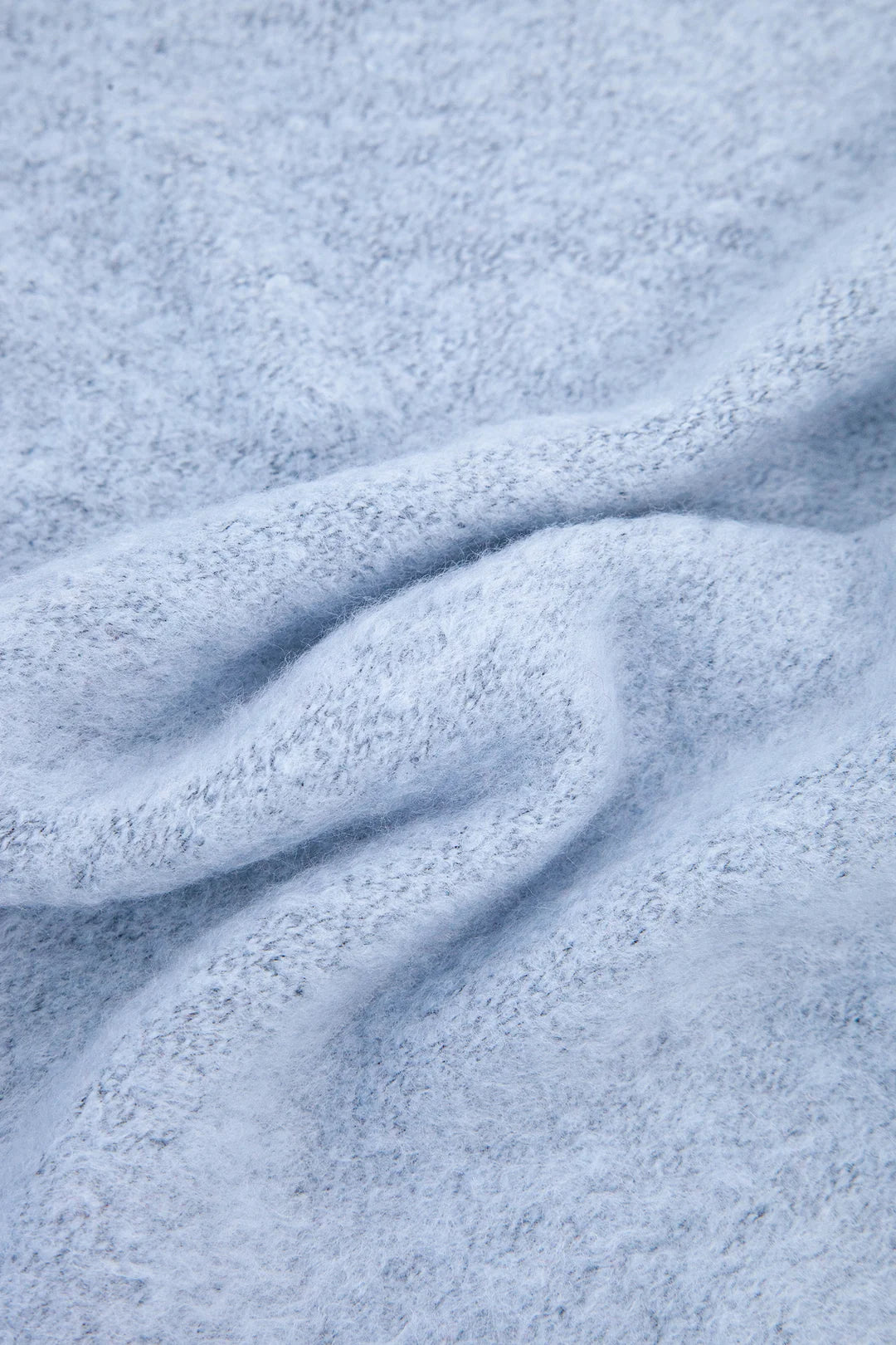 Ice Blue Asymmetric Heavyweight Scarf