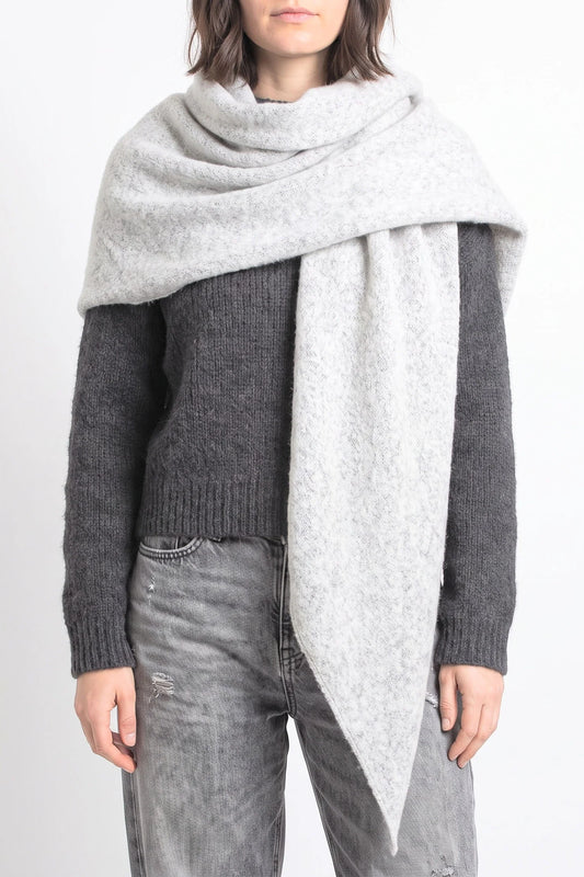Grey Asymmetric Heavyweight Scarf