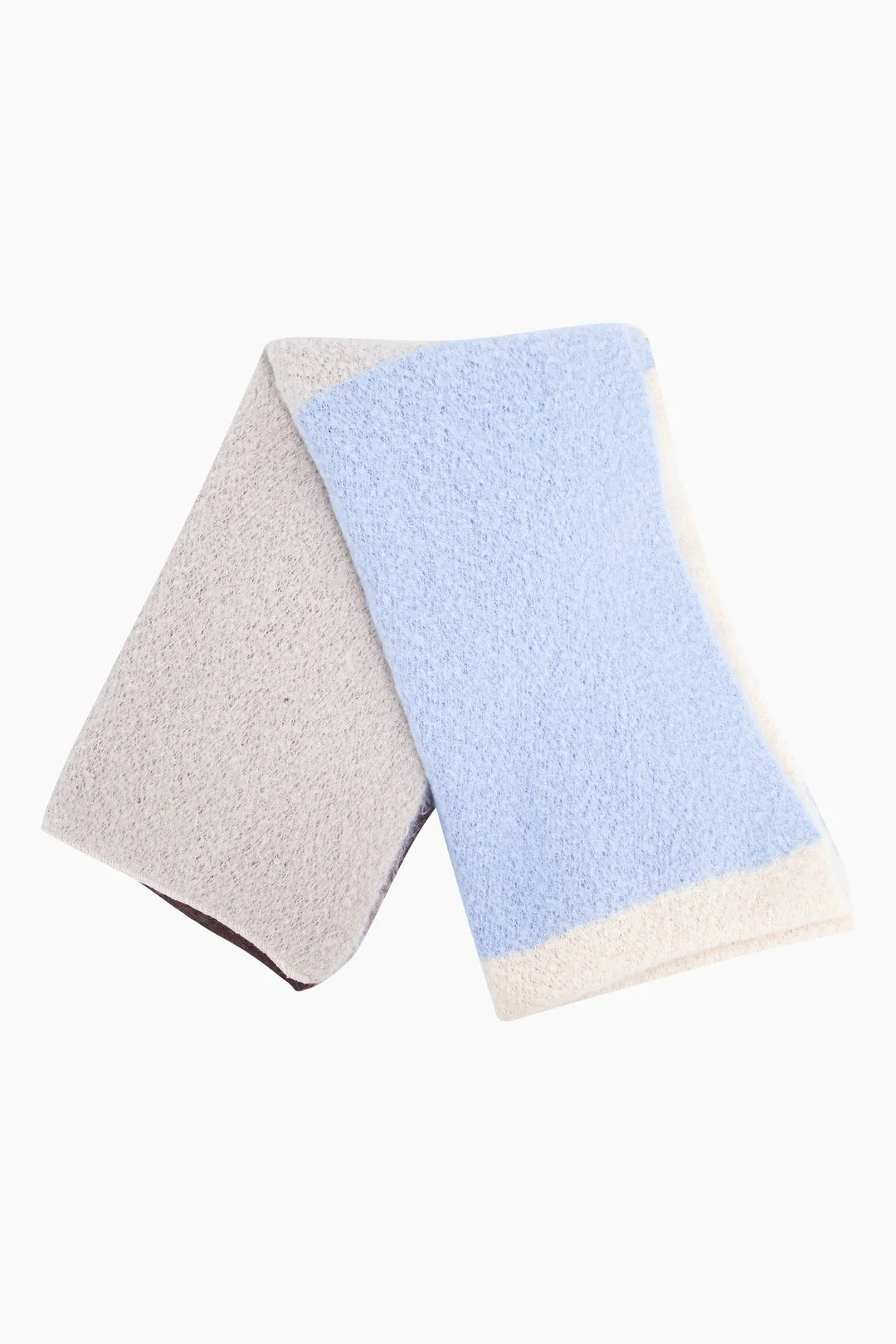 Blue/Brown Colour Block Heavyweight Scarf
