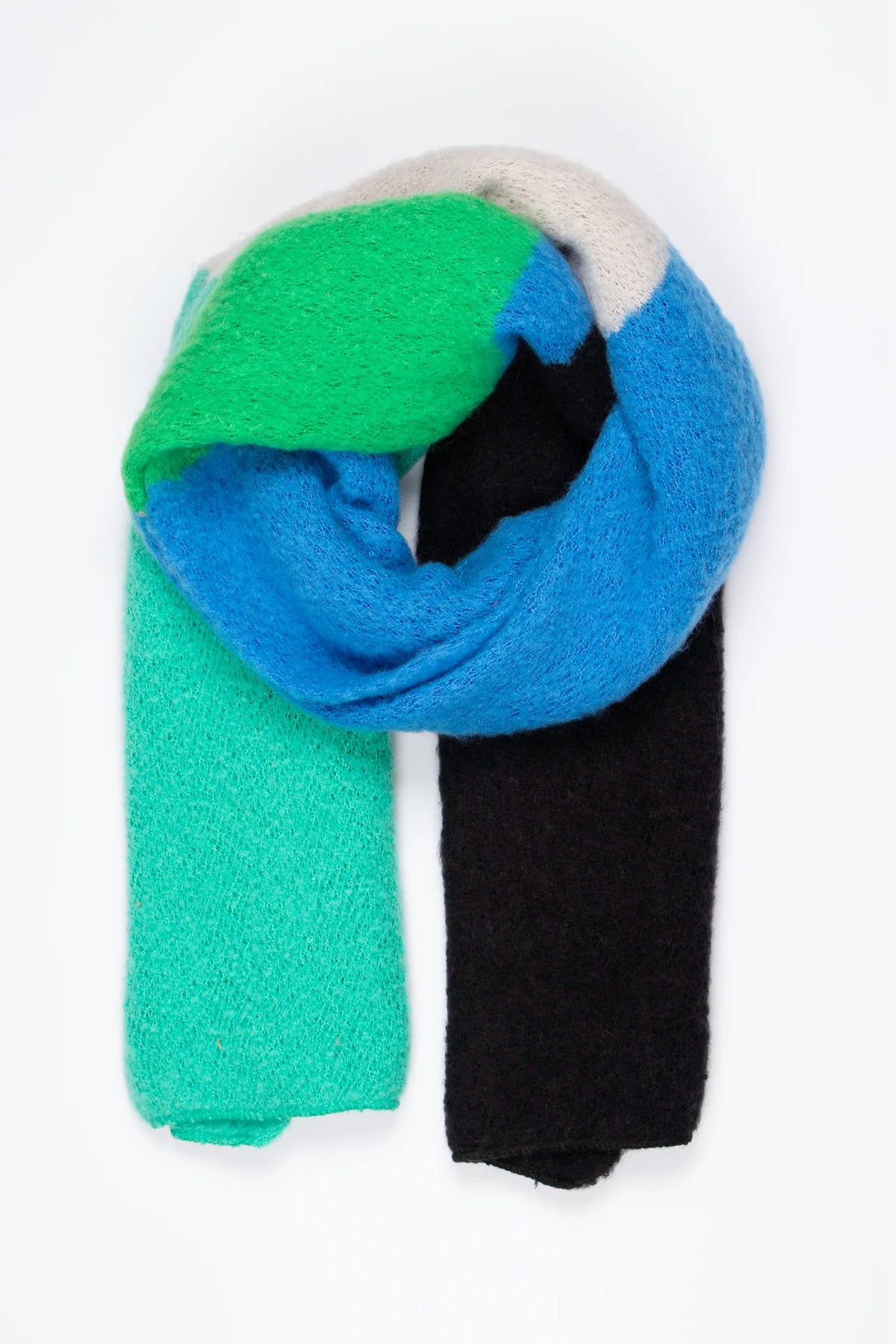 Blue/Green, Colour Block Heavyweight Scarf