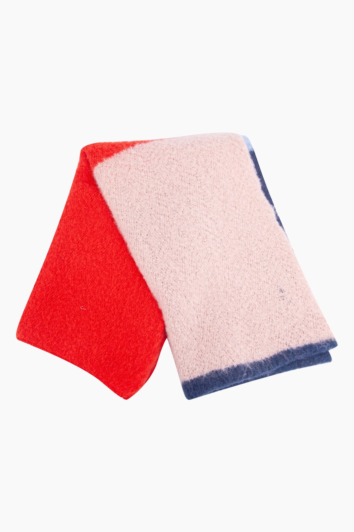 Red/Blue Colour Block Heavyweight Scarf