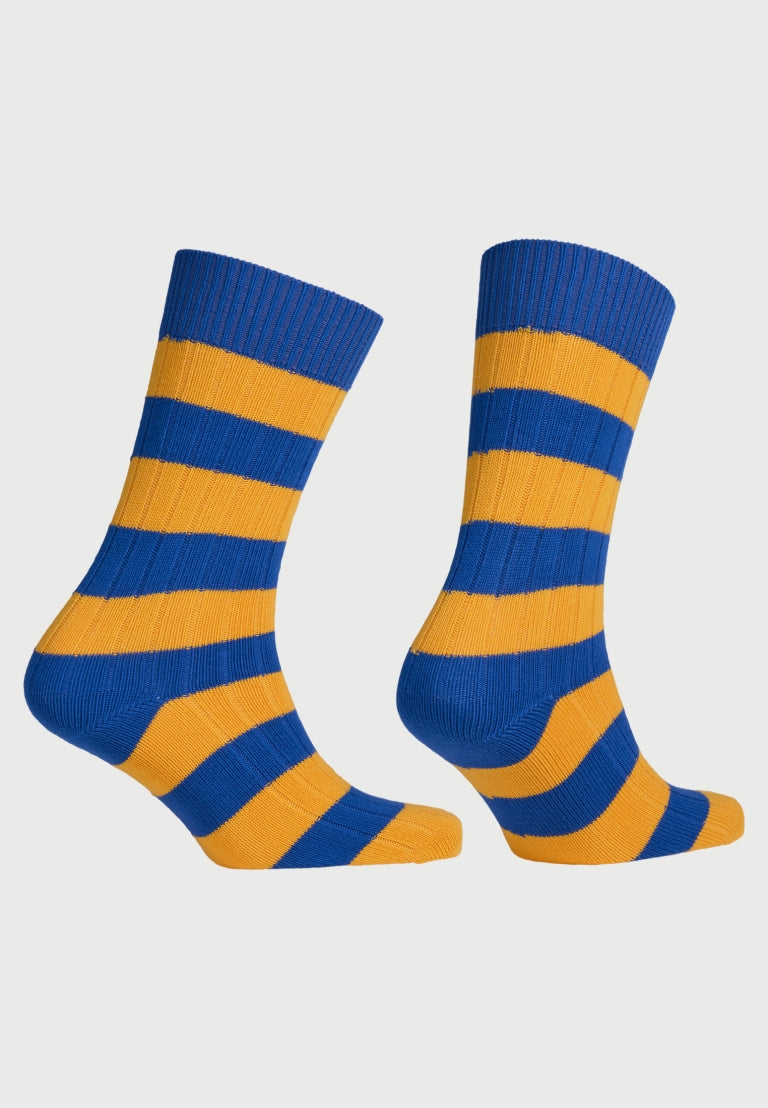 Striped Socks - Blue/Yellow