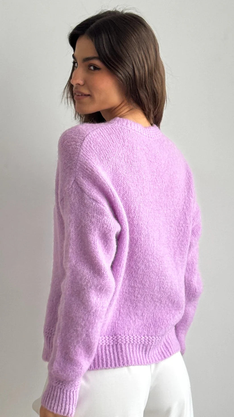 Reyna Cardigan - Lilac