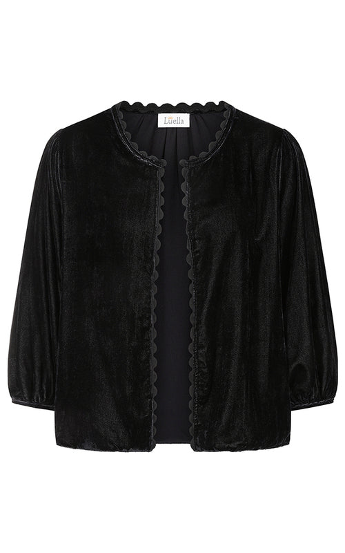 Bari, Velvet Jacket, Black