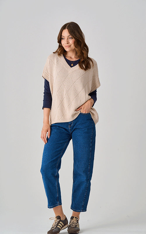 Burford Cotton Tank Top - Almond