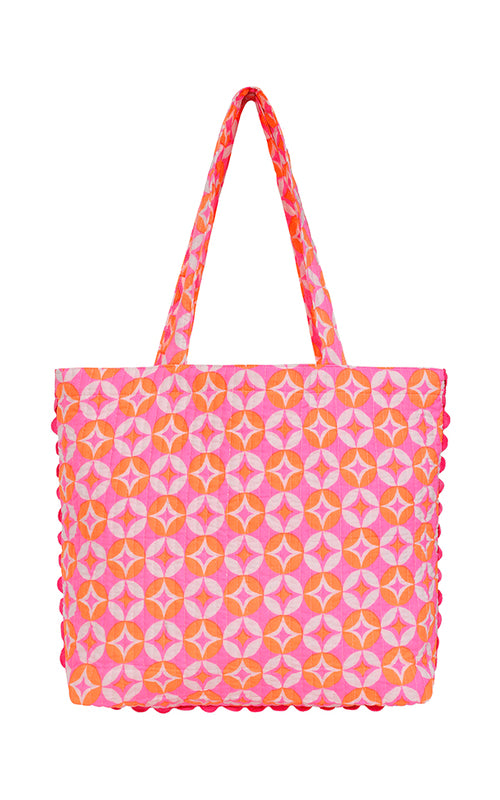 Sherah Tote Bag - Neon Pink & Orange