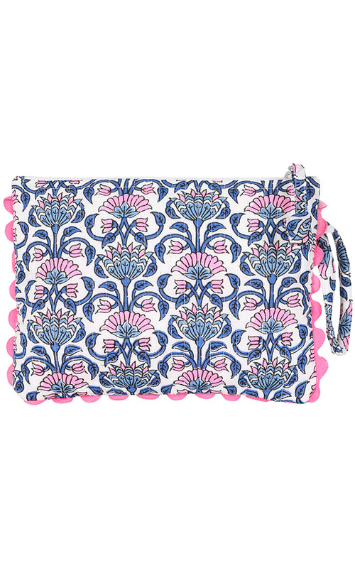 Jianna Pouch Bag - Neon Pink & Blue