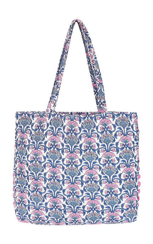 Jianna Tote Bag - Neon Pink & Blue