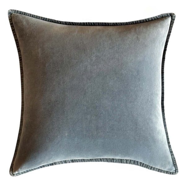 Denim Blue, Stonewashed Velvet Cushion