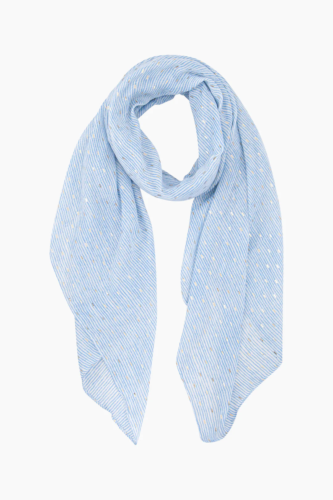 Gold & Blue Stripe Scarf