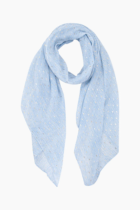 Gold & Blue Stripe Scarf