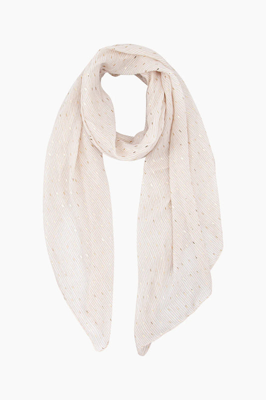 Gold & Cream Stripe Scarf