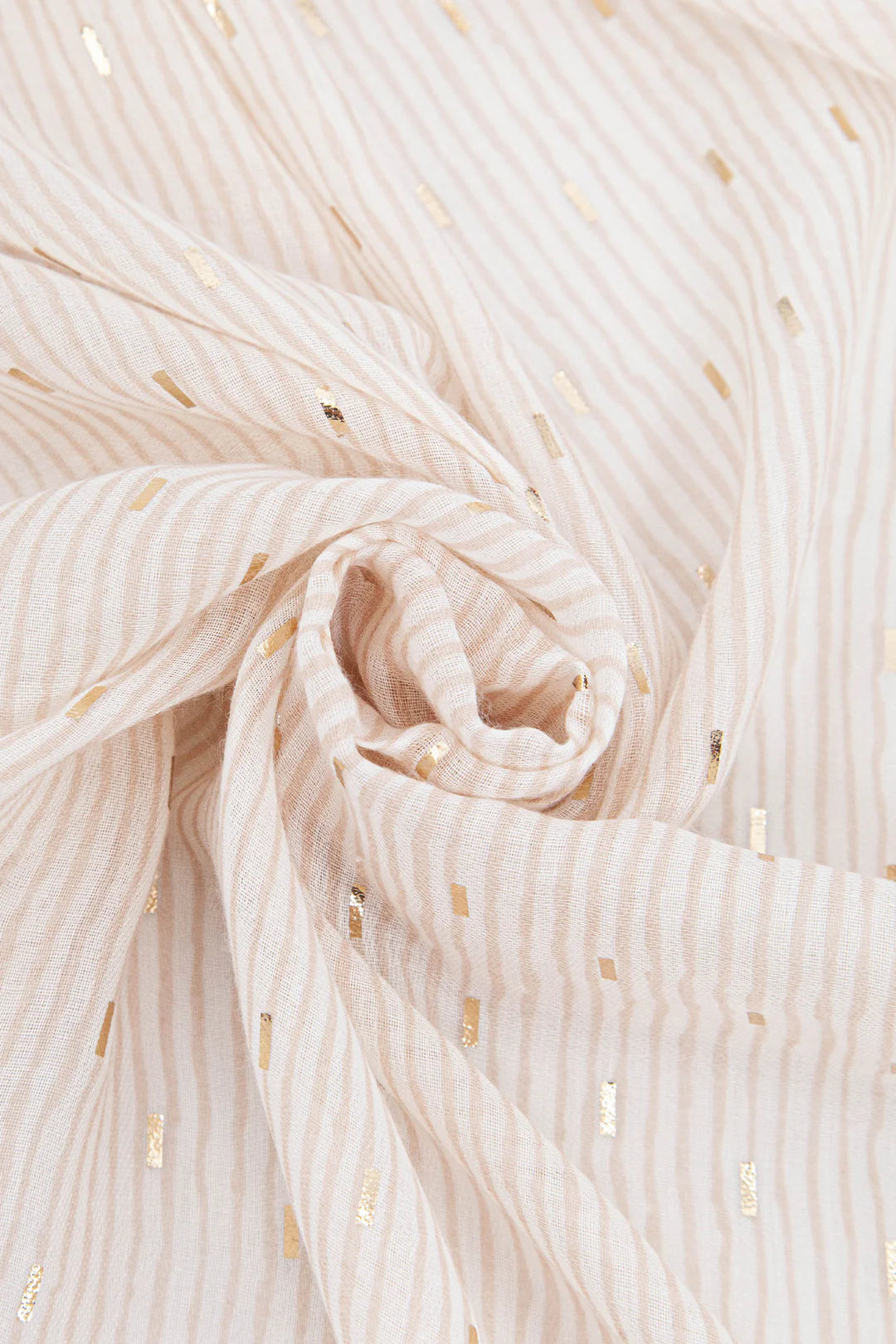 Gold & Cream Stripe Scarf
