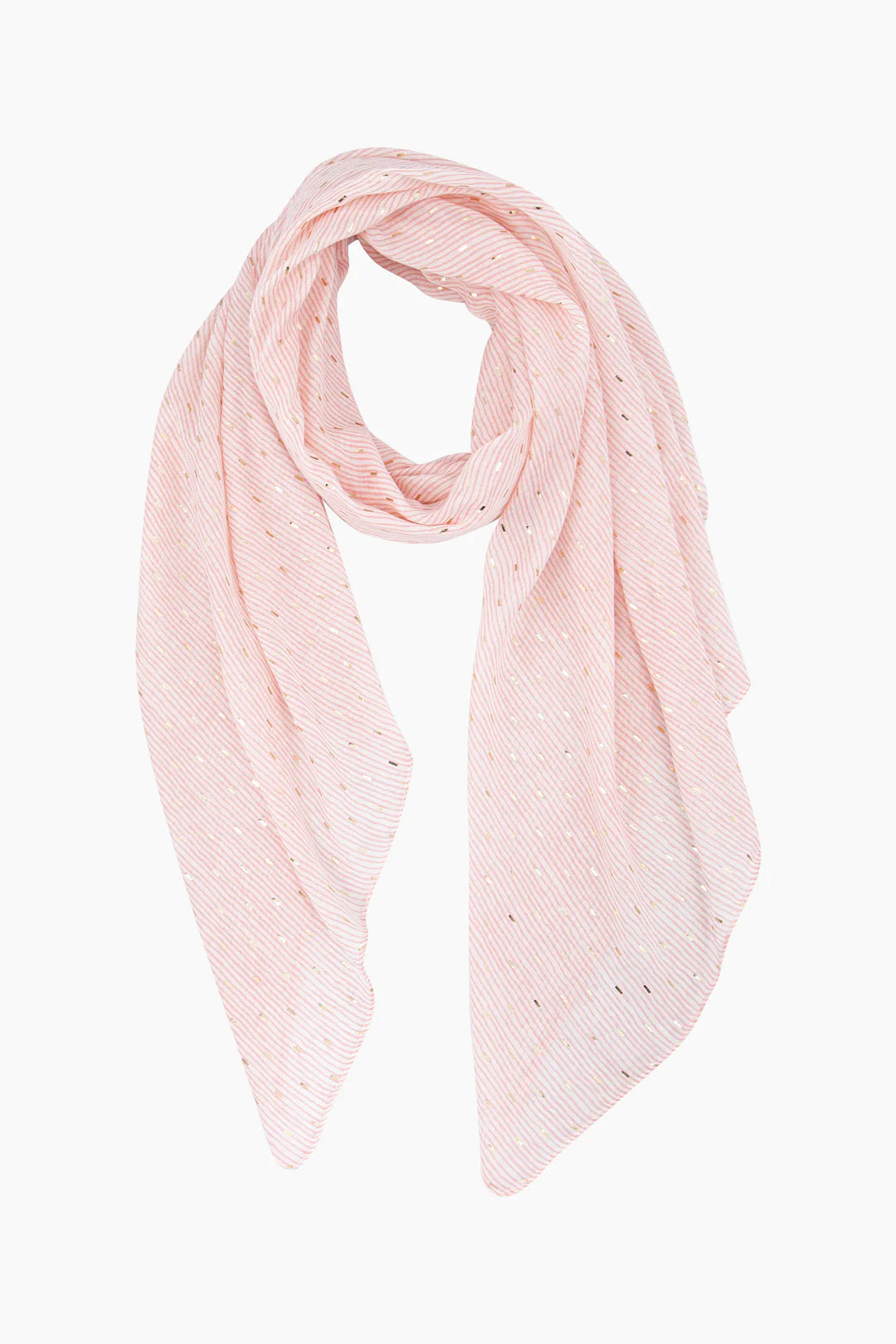 Gold & Pink Stripe Scarf