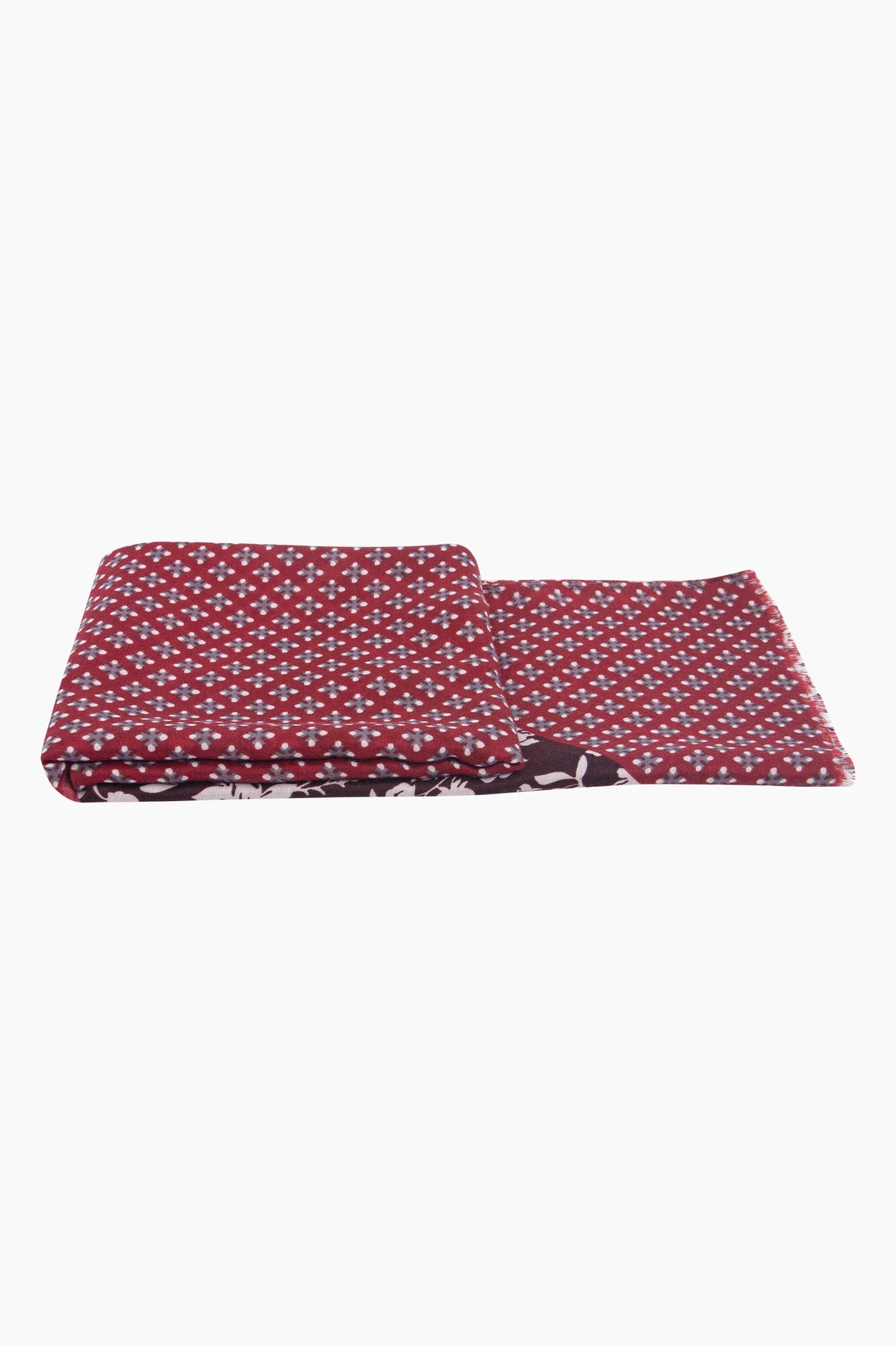 Red Floral Print, Lightweight Scarf