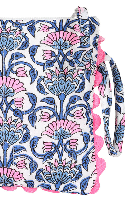 Jianna Pouch Bag - Neon Pink & Blue