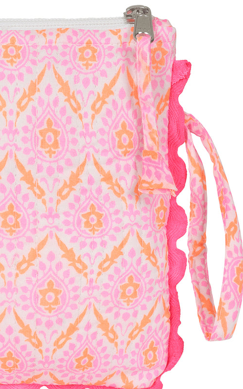 Vashti Pouch Bag - Neon Pink & Orange