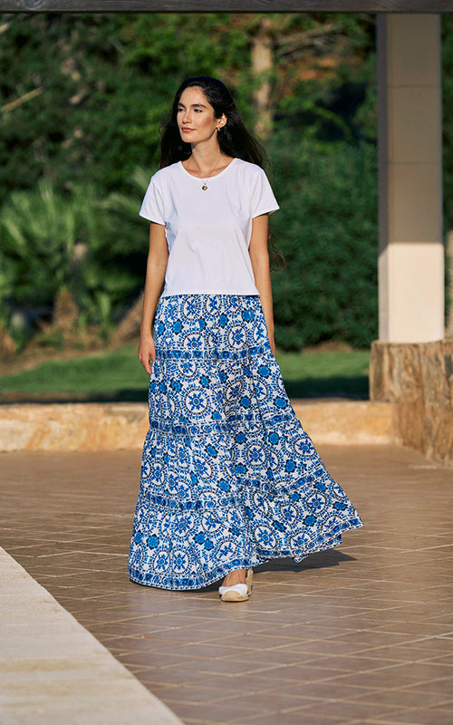 Venezia Maxi Skirt - Blue