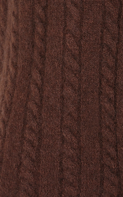 Whatley Alpaca Knit Waistcoat - Chocolate