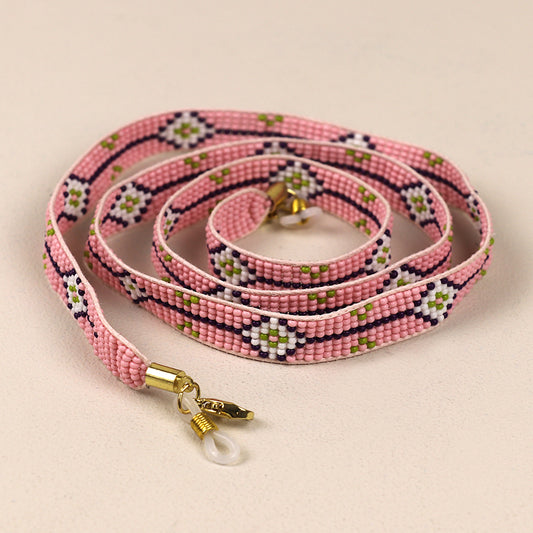 Pink Beaded Glasses Chain