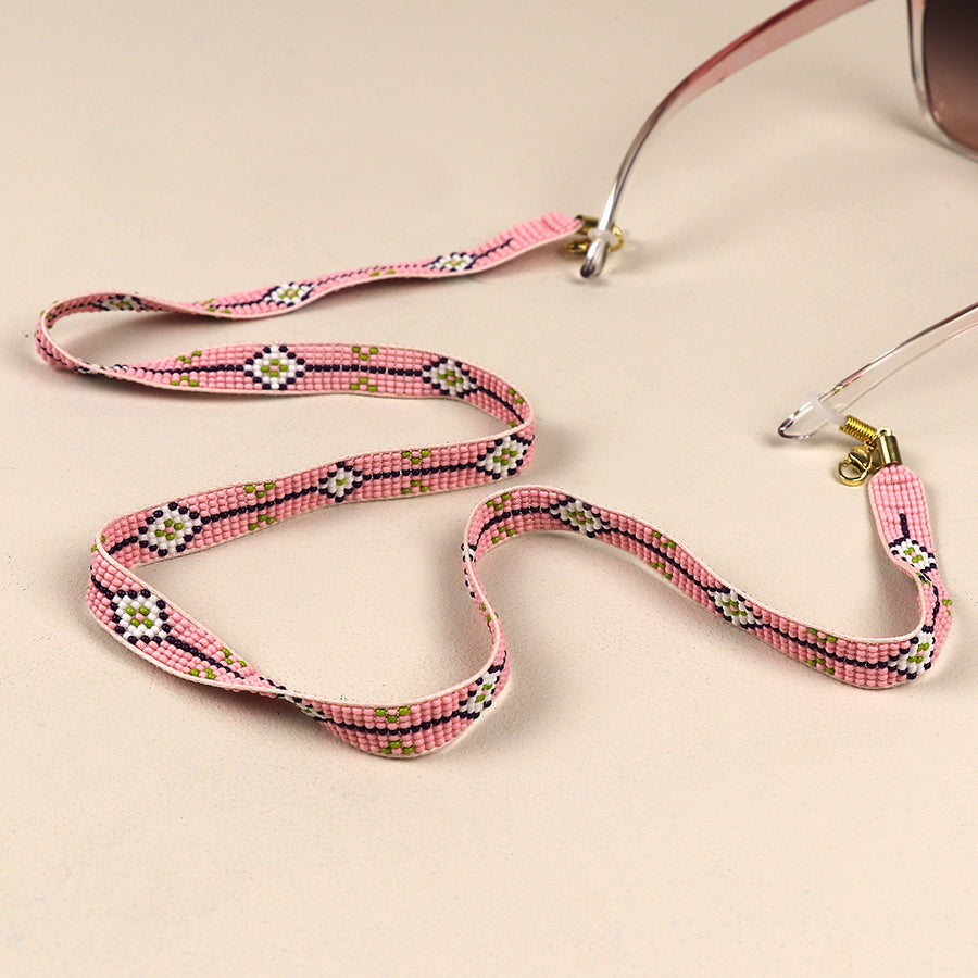 Pink Beaded Glasses Chain