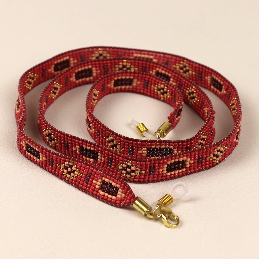 Red Beaded Glasses Chain