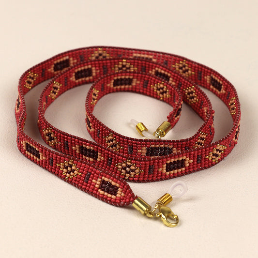 Red Beaded Glasses Chain