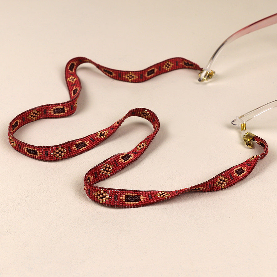 Red Beaded Glasses Chain