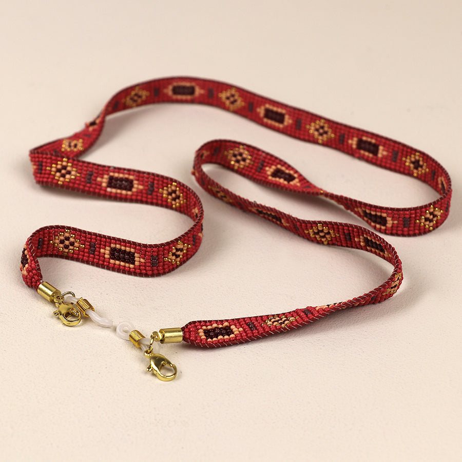 Red Beaded Glasses Chain