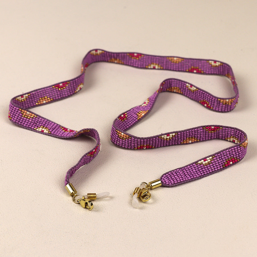 Purple Beaded Glasses Chain