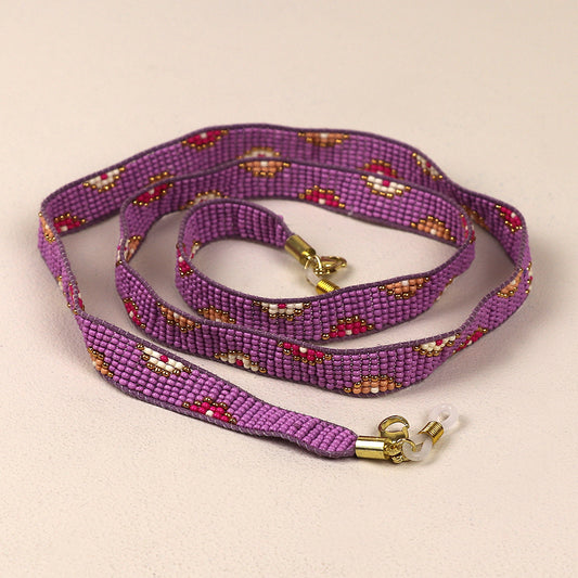 Purple Beaded Glasses Chain