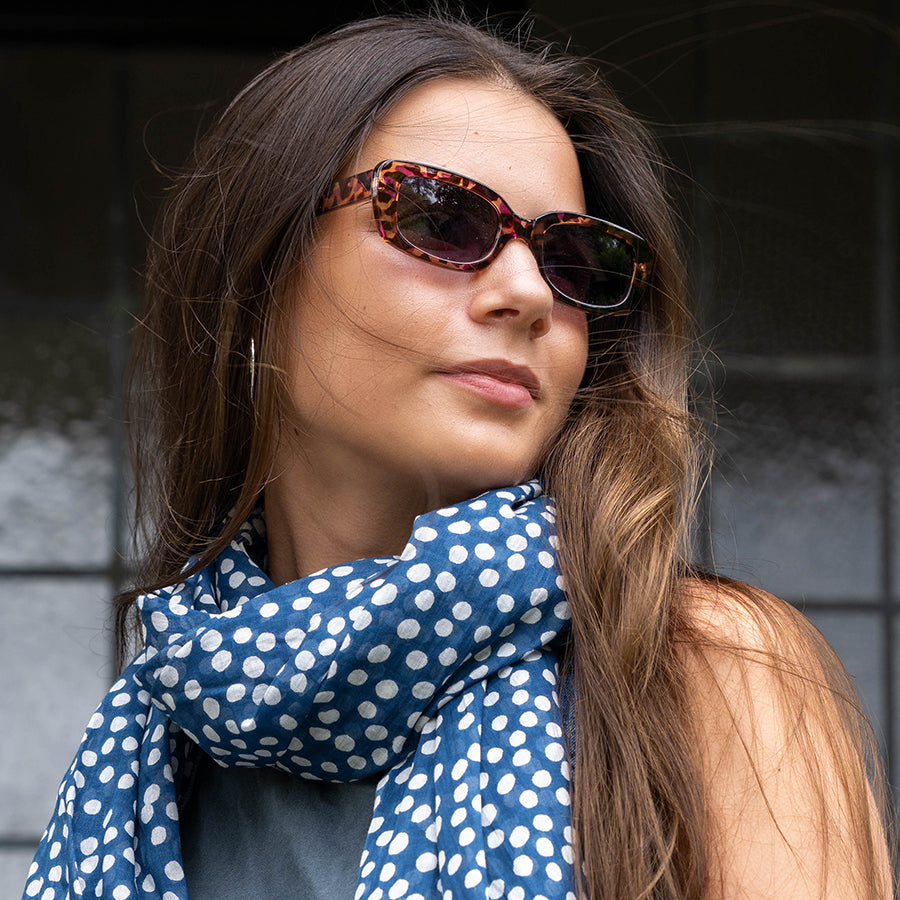 Purple Mix Rectangle Frame Sunglasses