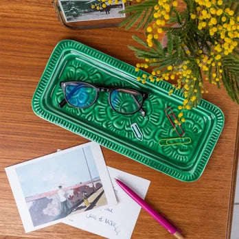 Dark Green, Enamel Trinket Tray