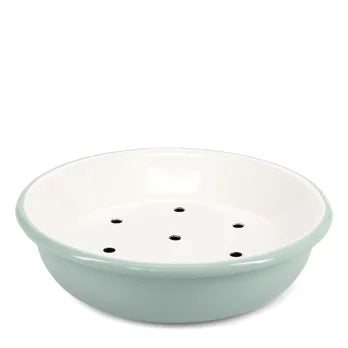 Sage Green, Round 2-part Enamel Soap Dish
