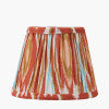 Izara, Ocean Blue Ikat Pleated Lampshade - 16cm