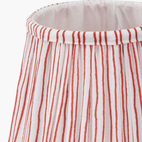 Thiago, Cinnamon Striped Pleated Lampshade - 16cm