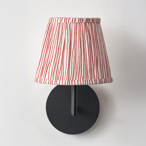 Thiago, Cinnamon Striped Pleated Lampshade - 16cm