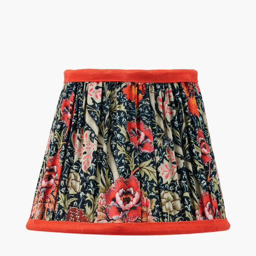 Floressa, Red Floral Pleated Shade - 16cm