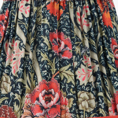 Floressa, Red Floral Pleated Shade - 16cm