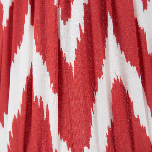 Kamilah, Red Wide Chevron Pleated Shade - 14cm