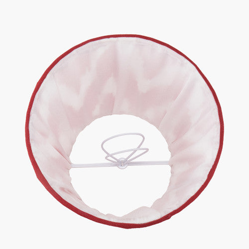 Kamilah, Red Wide Chevron Pleated Shade - 14cm