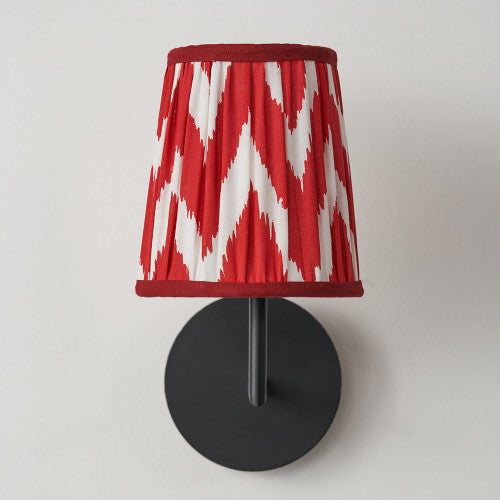 Kamilah, Red Wide Chevron Pleated Shade - 14cm