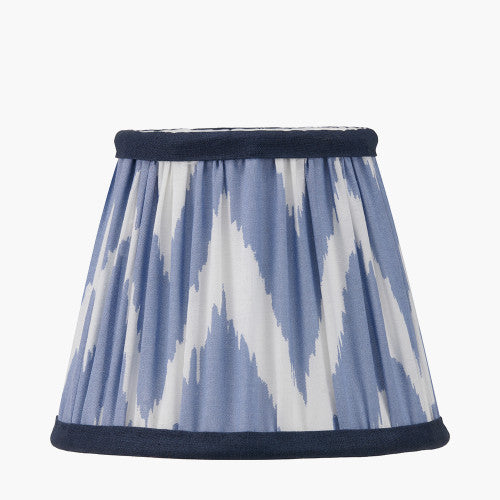 Kamilah, Blue Wide Chevron Pleated Shade - 16cm