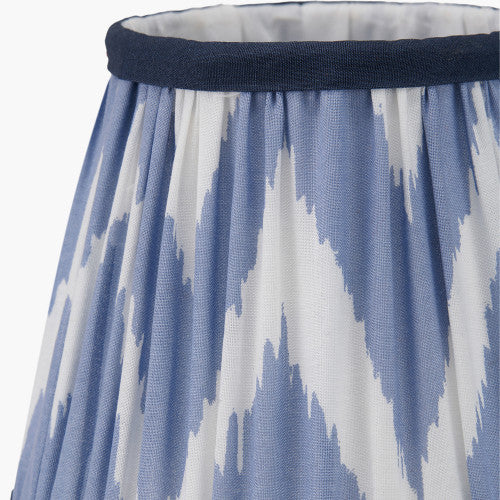 Kamilah, Blue Wide Chevron Pleated Shade - 16cm
