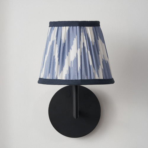 Kamilah, Blue Wide Chevron Pleated Shade - 16cm