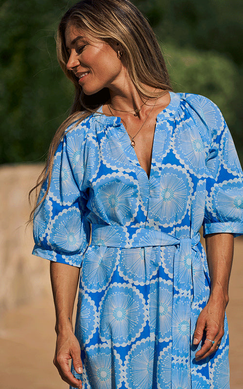 Antibes Midi Dress - Blue