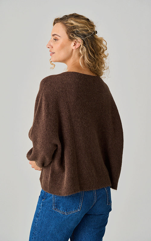 Calcot Alpaca Jumper - Chocolate