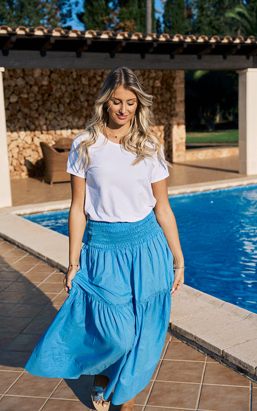 Cassis Maxi Skirt - Blue